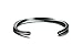 PAMTIER Unisex Stainless Steel Fashion Open Twist Tone C Style Bangle Cuff Bracelet Ancient Silver Inner Diameter 6.4CM