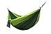Produktbild Kronenburg Ultraleichte Nylon Hängematte Fallschirmseide 275 x 140 cm, nur 595 Gramm, Traglast 300 kg inkl. 2 Karabiner und Seile - Hellgrün/Grün - Farbwahl