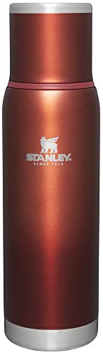 Image of Stanley Adventure-To-Go Vacuum Bottle 1.1 qt | Wide Mouth with Leakproof Cup Lid | Keep Drinks Hot or Cold | Packable for Travel | Insulated Stainless Steel Thermal Bottle | BPA-Free | Clay Glow