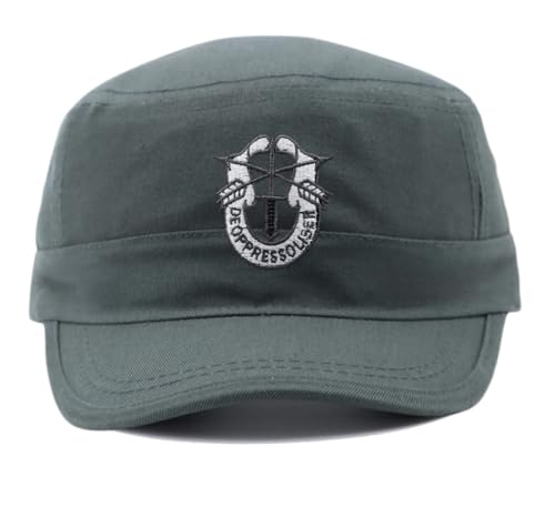 Image of JAZAA Army Cap Short Brim Breathable Military Cap Adjustable Classic Baseball Cap