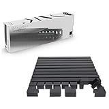 canaleta para mesa de escritorio Gestión de cables para la oficina, el salón, el cine en casa, el armario del servidor y mucho más. Las salidas de cable en ambos lados permiten llevar los cables a donde se necesiten.