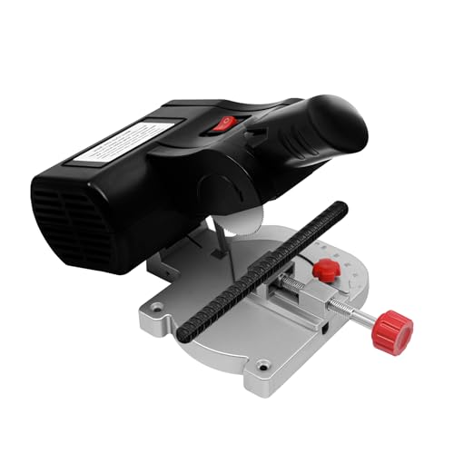 Kappsäge Klein & 90W Gehrungssäge - Mini Tisch Kreissäge Metall Kappsäge | 6000RPM | 0°-45° Verstellbares | Tischkreissäge Mini mit Spannwerkzeug | Fur Metall Hartmetall Holz