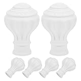 Cabilock 6 Stück Gardinenstangen-Endkappen Dekorative Endstücke Für Wohnzimmer Gardinenstangen Römische Stangenenden Einfach Zu Montieren Zubehör 3.74X2.44 Zoll