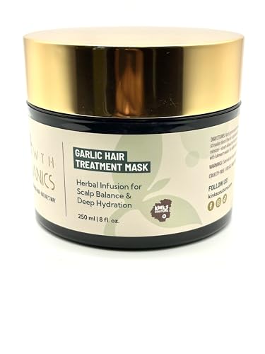 Kinks Couture Growth Organics Garlic Hair Mask with Garlic, Chebe, Jamaican Black Castor Oil,...