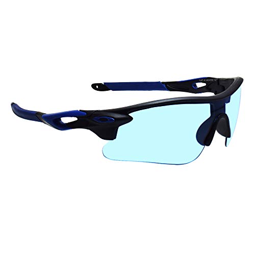 Image of Peter Jones Men Wrap Around Sunglasses Frame, Transparent Lens Free Size (NDM007)