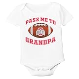 Future Tailgater Ohio State Buckeyes Officially Licensed 100% Cotton Pass Me to GrandPA Football Baby Bodysuit 0-3 Months