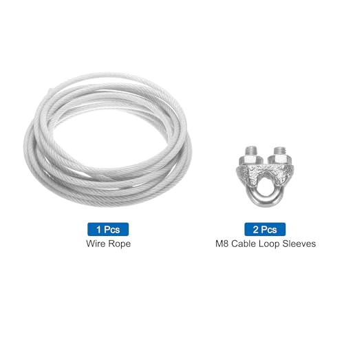 Cable de acero de 8 mm con vinilo transparente antioxidante 3