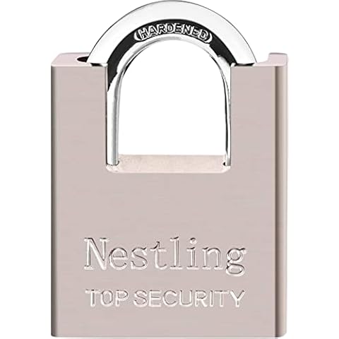 AMMIY Heavy Duty Padlock, Solid Brass Keyed Padlock with 4 Master Keys, Weatherproof Padlock for Outdoor Use,Keyed Padlock for Sheds, Storage Unit Gate, Gym Locker, Fence, Toolbox,Garages Cover
