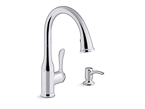 Kohler Rec23863-Sd-Cp Motif Kitchen Faucet With Pull Down Sprayer And Soap Dispenser, Kitchen Sink Faucet In Polished Chrome #TOP10