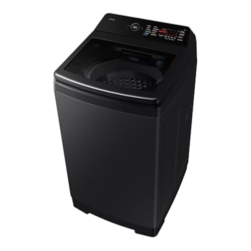 Image of Samsung 8.0 kg 5 Star AI Control Top Load Washing Machine with Heater, Eco Bubble, Hygiene Steam, Wi-Fi Enabled (WA80F08B3B, Black Caviar)