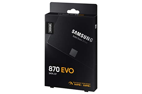 Image of Samsung 870 EVO 500GB SATA 2.5 inch Internal Solid State Drive (SSD) (MZ-77E500)