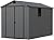 Patiowell 6 x 10 FT Outdoor Plastic Storage Shed with Floor - Lockable Resin Tool Shed, 2 Windows, Easy Assembly for Garden/Backyard (Dark Grey)