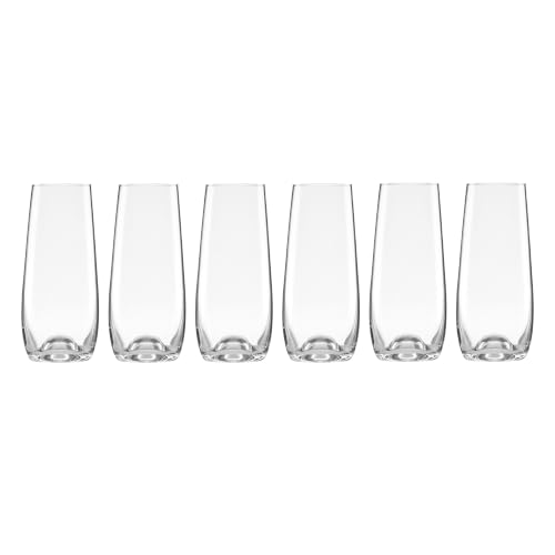 Lenox Tuscany Classics Stemless Champagne Flutes, Set of 6 | handcrafted glass, mouth-blown | 5.5 inch height, 9oz capacity | dishwasher safe, gift for women, flutes