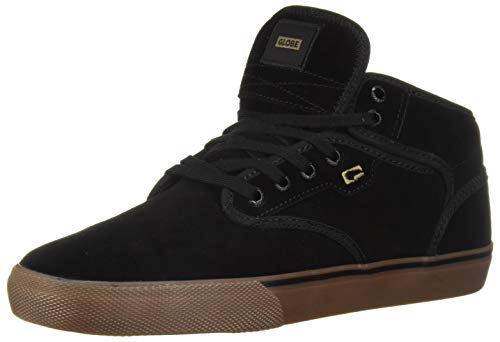 Image of Globe Men's Motley Mid Skate Shoe black /black /tobacco, 9.5 M US
