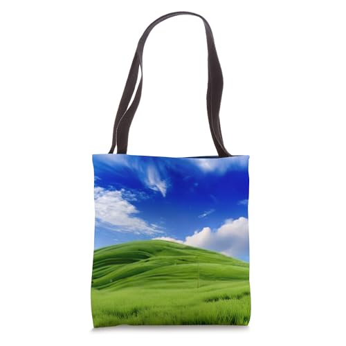 Frutiger Aero Meadow Aesthetic y2k 2000s Ironic Nostalgic Tote Bag
