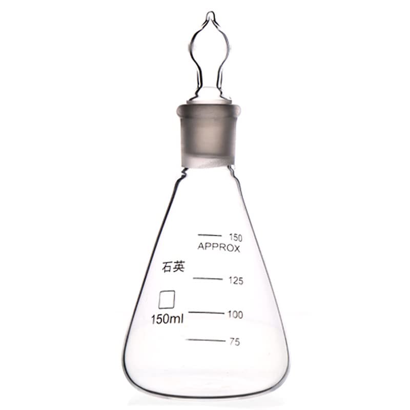 High-Temperature Resistant Quartz Triangle Flask - 25ml & 150ml Options - Exceptional Clarity & Durability for Lab Use(50ml 2)