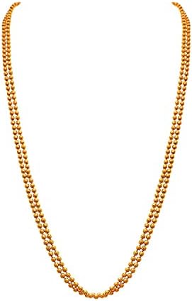 JFL - Jewellery for Less Traditional One Gram Gold Plated Necklace Set Collection for Women & Girls | Long Necklace, Short Necklace, | Ethnic Bridal Jewellery