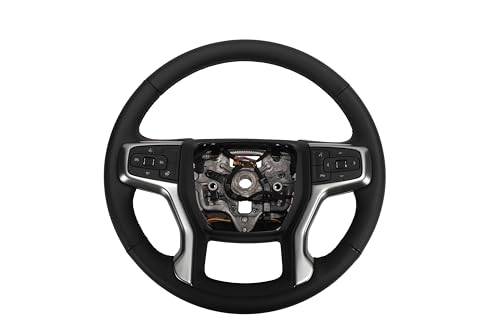 Special Coverage Adjustment 17016 - Steering Wheel Chrome Rough Edge - 2015-2017 Cadillac Escalade 6 GM Genuine Parts 84946341 Black Steering Wheel