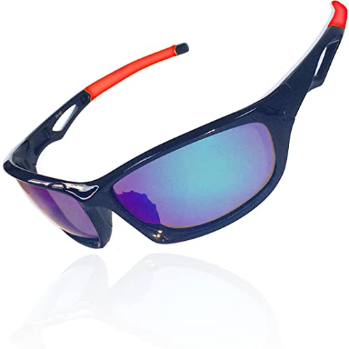 冒険王 ミラー 偏光 サングラス スタイリッシュ シルバーミラー 軽量 アウトドア スポーツサングラス つり ファッション BB-1R(BlueMiller)