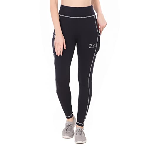 Image of Yoga Pants for Women High Waisted Stretchable Workout Jeggings with Pockets.