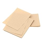 Cabilock 100 Sheets Vintage Writing Paper, A5 Blank Stationery Paper, Brown Lined Letter Paper for Home School Office (21x15cm)