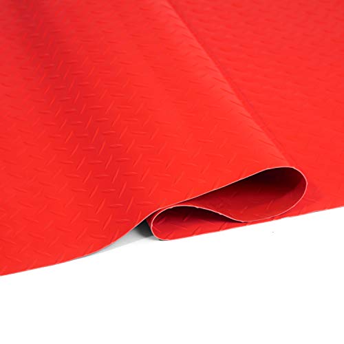 IncStores Nitro Roll Motorcycle Protective Flooring Parking Mat (5' x 7.5', Red)
