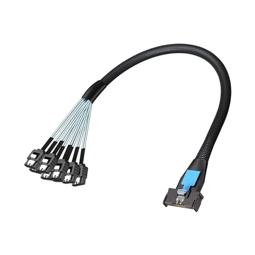 Cable ipolex MCIO a 8x SATA, 1 m miniatura 2