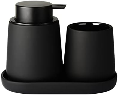 Bathroom Set UMLACA, 4-Piece Bathroom Accessories Sets (Foam Soap Dispenser, White)