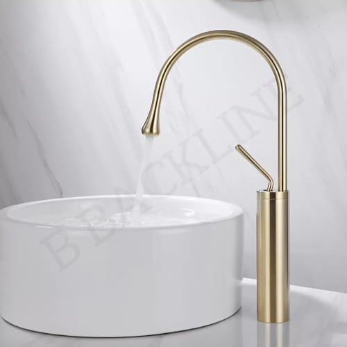 Image of B Backline Basin Mixer Tap Hot Cold | Wash Basin Mixer Faucet | Pillar tap for wash Basin | Tap for Bathrooms & Livingroom (Gold)