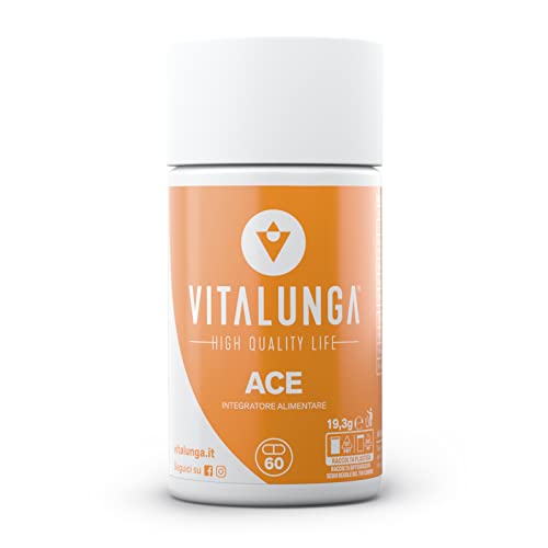 Vitamina A Pura Altissimo Dosaggio (1,2 mg) + Vitamina C e Vitamina E, Integratore Multivitaminico 60 Capsule Vegane per il Funzionamento di Vista, Vie Respiratorie e Sistema Immunitario, Vitalunga