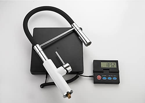 Robinet de cuisine mélangeur noir mat avec flexible en caoutchouc L4097