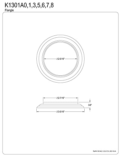Kingston Brass K1301A5 Made To Match Decorative Tub Spout Ring, Oil Rubbed Bronze #TOP2