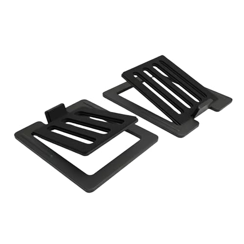 Image of Tilted Desktop Speaker Stands for Computer Speakers, Small to Medium Speakers and Studio Monitors, Metal Speaker Stand Pair, Black