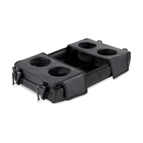 WONDERFOLD Flex Snack Tray for W2 Stroller Wagon with Convertible Cup Holders & Adjustable Sidewalls to Maximize Space, Easy to Install, Easy to Clean Cover