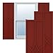 Ekena Millwork TFP001CP18X061MR True Fit PVC Cedar Park Fixed Mount Shutters, 18"W x 61"H, Pepper Red