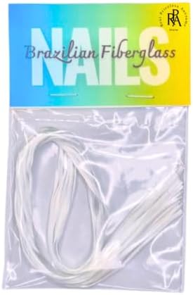 Brazilian Fiberglass Nail - for Extension, Extension Repair or Art Design - 1 pack of 8 strands (26 in/66 cm each).