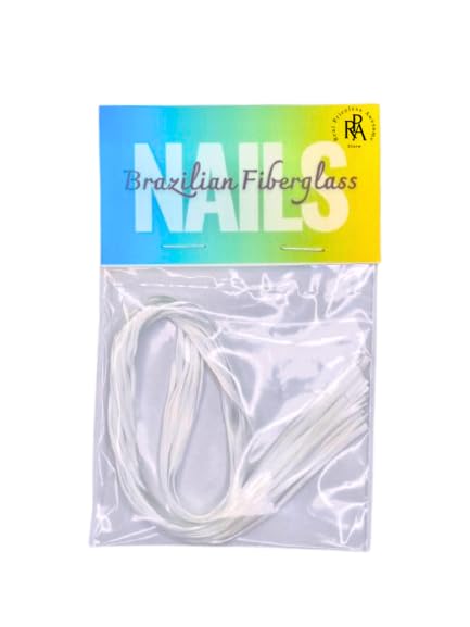 Brazilian Fiberglass Nail - for Extension, Extension Repair or Art Design - 1 pack of 8 strands (26 in/66 cm each).