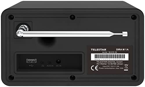 Telestar DIRA M 1 A - Digitalradio/Internetradio (DAB+ / DAB/UKW/FM/Internet, WLAN, Bluetooth 5.1, Farbdisplay, EWF Notfallwarnung) schwarz – Bild 4