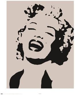 Marilyn Monroe - Stencil - Mini PAPER Poster