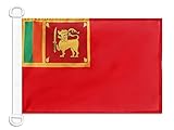 AZ FLAG Bootsflagge Sri Lanka Handelsflagge 45x30 cm, Aussenverwendung Sri-Lankische Nationalflagge Bootsfahne Aus Gestricktem Polyester Plastikringen
