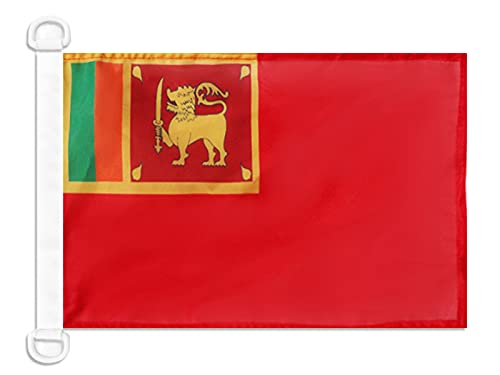 AZ FLAG - Sri Lanka Civil Ensign Nautical Flag - 18'' x 12'' - For Outdoor and Boat - Sri Lankan merchant Banner Knitted Polyester with Two Plastic Rings - Vivid Colors - 12x18 in - 45x30 Cm — image 1