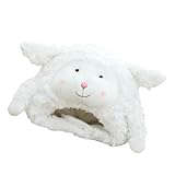 CLISPEED Sombrero Disfraz Oveja Creativo y Cómodo para Accesorio de Fiesta y Complemento para Actuaciones Gorro Blanco de Peluche para Fotos y Disfraces