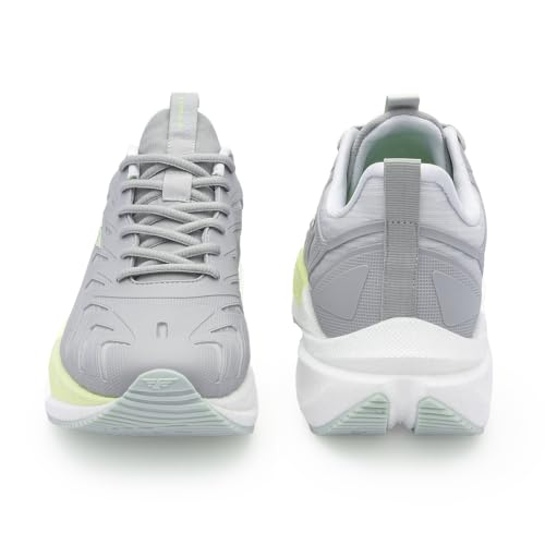 Image of Red Tape Men's Sneakers Grey Green Mesh KPU Round Toe Lace-Up
