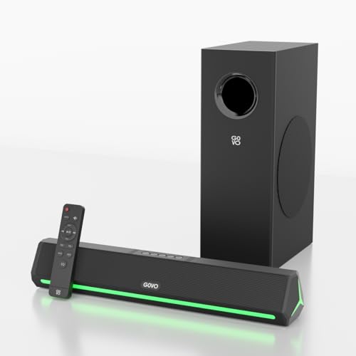 Image of GOVO GOSURROUND 600 | 90W Soundbar | 2.1 Channel Home Theatre | Deep Bass from 4 inch Subwoofer | BT v5.3, HDMI, AUX, USB Connectivity | 5 EQ Modes