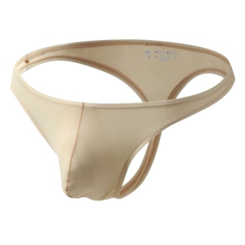 Men's Thongs Thin Comfort Breathable U-Pouch Low Rise T-Back Bikini Male Underwear Briefs