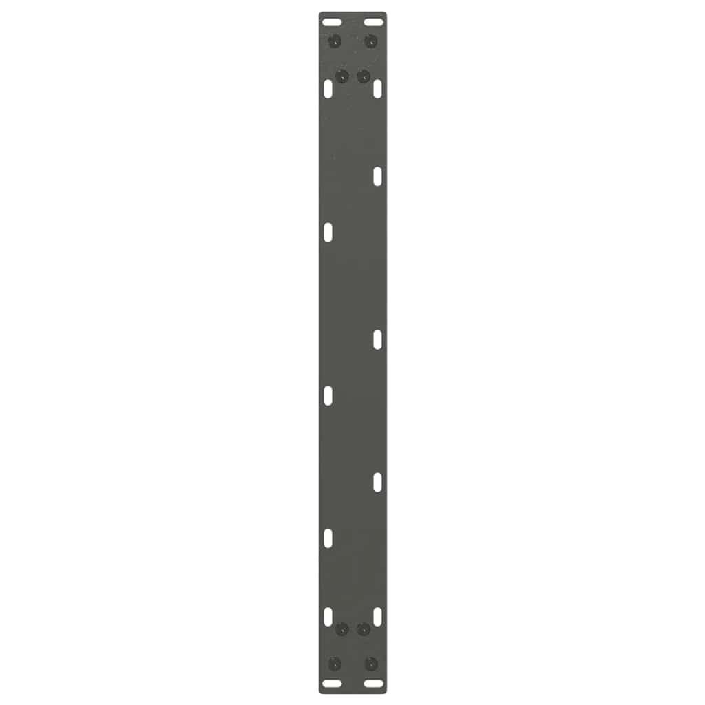 Nogi do stolika kawowego w kształcie litery U, ze stali malowanej proszkowo, antracytowe, 60 x (30-31) cm, 2 sztuki, z regulowanymi nóżkami poziomującymi, do stolika kawowego, stolika