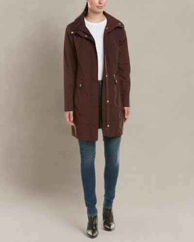 Cole Haan Women's Back Bow Packable Hooded Rain Jacket
