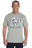 Zubaz NFL Men's Tunnel Heather Gray Short Sleeve T-Shirt, Chicago Bears, XX-Large