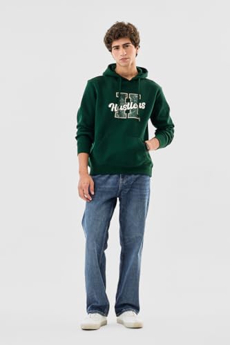 Image of SNITCH Men Casual Hoodie| Oversized Fit Hooded Neckline with Graphic Print & Long Sleeve| Soft Cotton-Polyester Blend for Daily Winter Wear & Streetwear