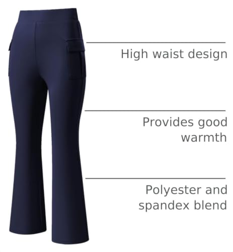 blibean Girls School Pants Cargo Bell Bottoms, Navy, Size 6-7 by blibean - Used condition - Image 2